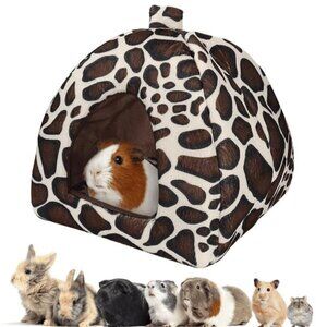 Guinea Pig Bed Warm Rabbit Hideout Washable Winter Fleece Sleeping